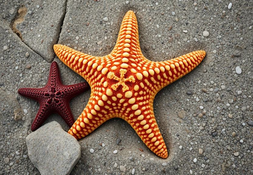 Representação visual de O que causou a morte de 5 bilhões de estrelas-do-mar na última década? Estudo revela!